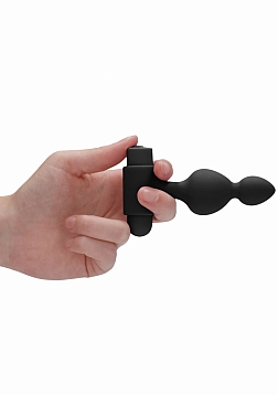 Silicone Rechargeable Anal Set - Black..