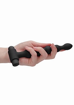 Silicone Rechargeable Anal Set - Black..