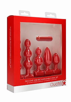 Silicone USB-Rechargeable Anal Set