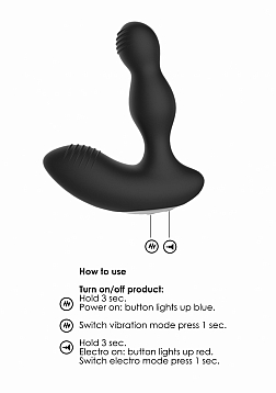 Electroshock Prostate Massager Remote Controlled - Black