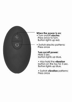 Electroshock Prostate Massager Remote Controlled - Black