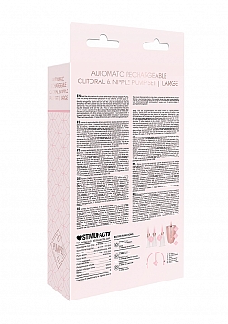 Automatic Rechargeable Clitoral and Nipple Pump Set - Large