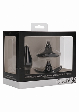 Interchangeable Butt Plug Set - Rounded - Medium
