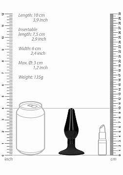 Interchangeable Butt Plug Set - Rounded - Medium